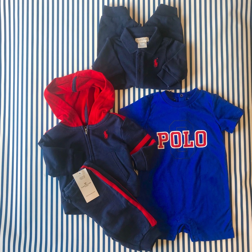 Ralph Lauren gift box bundle. Baby boy NB,3,6M set